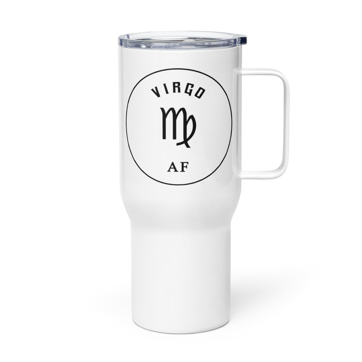 Virgo AF Travel mug with A Handle